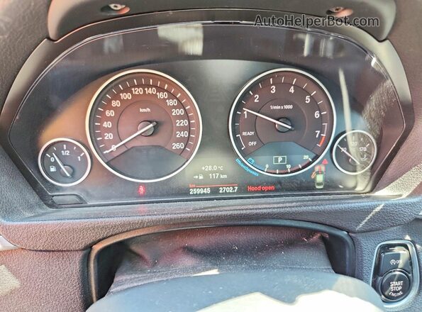 WBA8E3C54GK503779 2016 BMW 3 SERIES Черный Вид щитка приборов