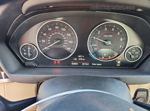 WBA8E3C58GK500433 2016 BMW 3 SERIES Red Սարքավորումների վահանակի տեսք