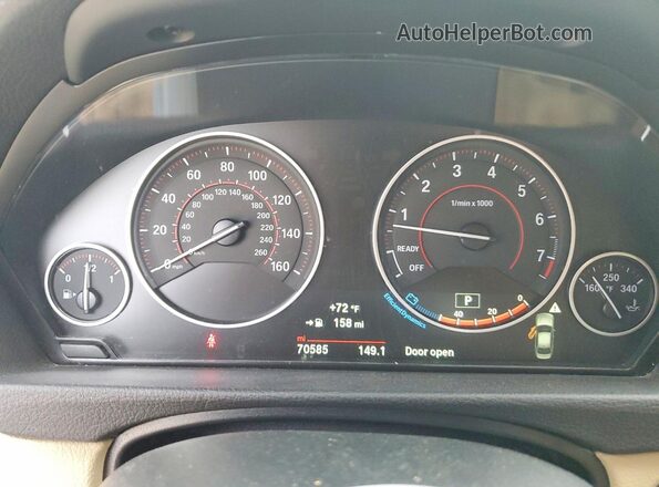 WBA8E3C59GK504555 2016 BMW 3 SERIES Blue Widok zestawu wskaźników