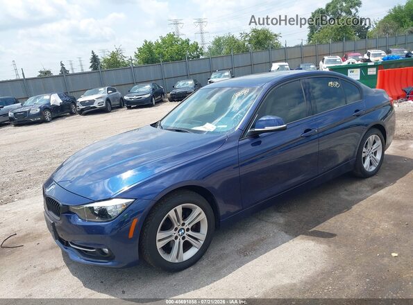 WBA8E3G57GNT78057 2016 BMW 3 SERIES Blue Vista tres cuartos delantera izquierda