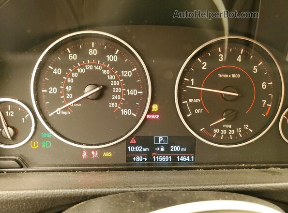 WBA8E3G59GNT75788 2016 BMW 3 SERIES Black ხელსაწყოთა პანელის ხედი