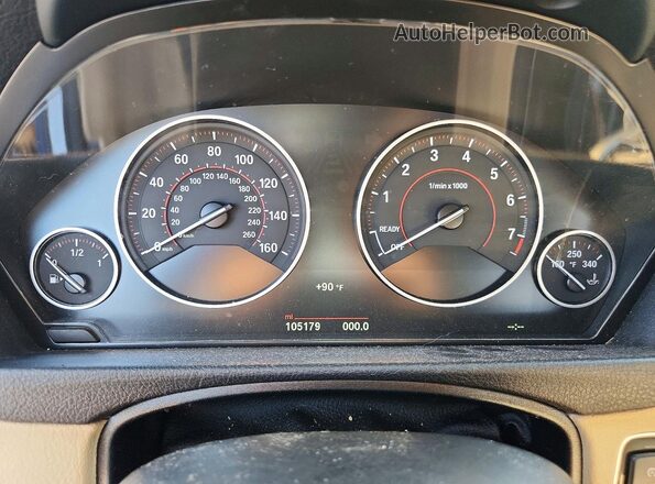 WBA8E3G59GNU04724 2016 BMW 3 SERIES Blue Սարքավորումների վահանակի տեսք