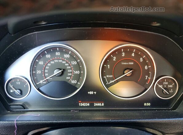WBA8E9C55GK648154 2016 BMW 3 SERIES Black Widok zestawu wskaźników