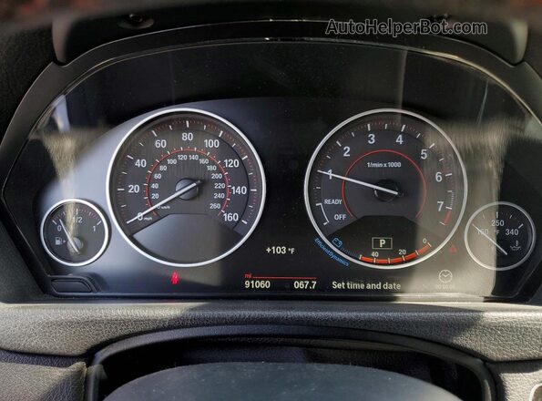 WBA8E9C57GK603880 2016 BMW 3 SERIES Black Widok zestawu wskaźników