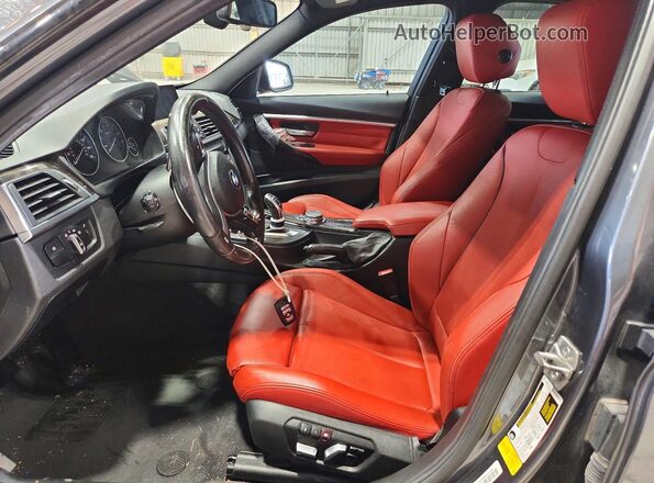 WBA8E9G52GNT46653 2016 BMW 3 SERIES Gray Widok wnętrza z przodu