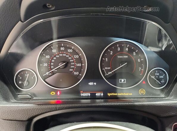 WBA8E9G52GNT46653 2016 BMW 3 SERIES Gray Widok zestawu wskaźników