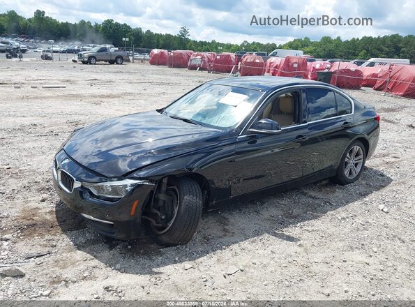 WBA8E9G52GNT47298 2016 BMW 3 SERIES Black წინა მარცხენა ხედი სამი მეოთხედიდან