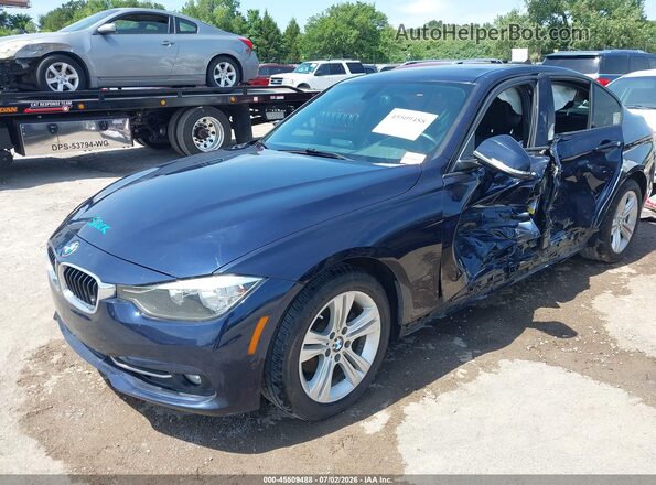 WBA8E9G54GNT44659 2016 BMW 3 SERIES Синий Передняя левая четверть