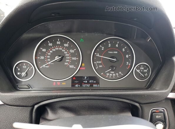 WBA8E9G54GNT44693 2016 BMW 3 SERIES Blue Instrument cluster view