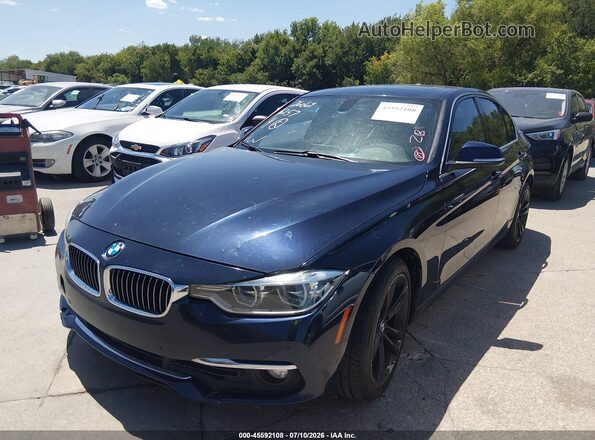 WBA8E9G55GNT45397 2016 BMW 3 SERIES Navy წინა მარცხენა ხედი სამი მეოთხედიდან