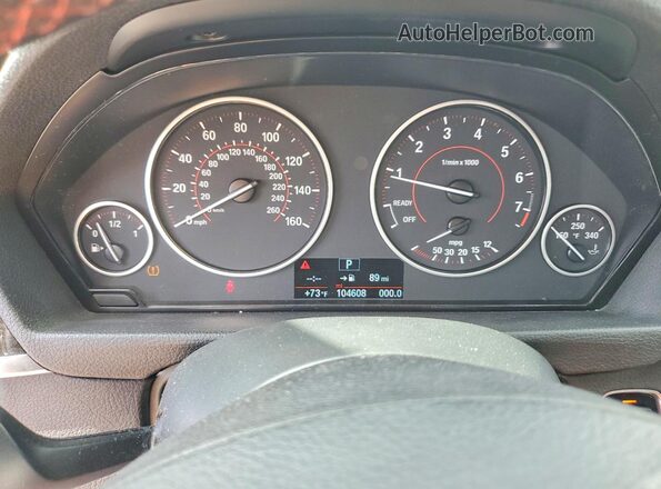 WBA8E9G57GNT44798 2016 BMW 3 SERIES White Widok zestawu wskaźników