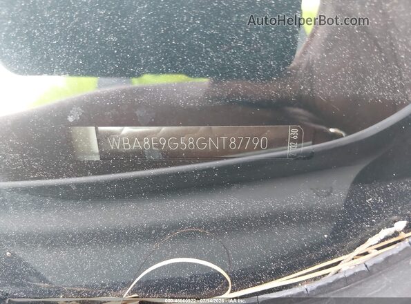 WBA8E9G58GNT87790 2016 BMW 3 SERIES White Vista del compartimento del motor