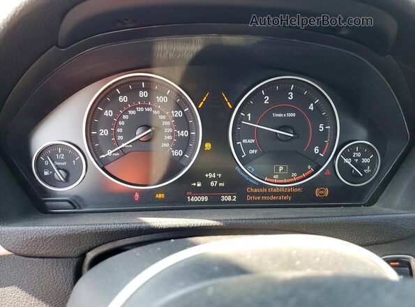 WBA8F1C52GK438464 2016 BMW 3 SERIES Blue ხელსაწყოთა პანელის ხედი
