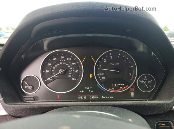 WBA8G5C56GK753000 2016 BMW 3 SERIES Black Instrument cluster view