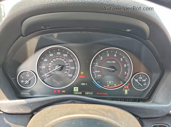 WBA8G5C59GK442841 2016 BMW 3 SERIES Gray Вид щитка приладів