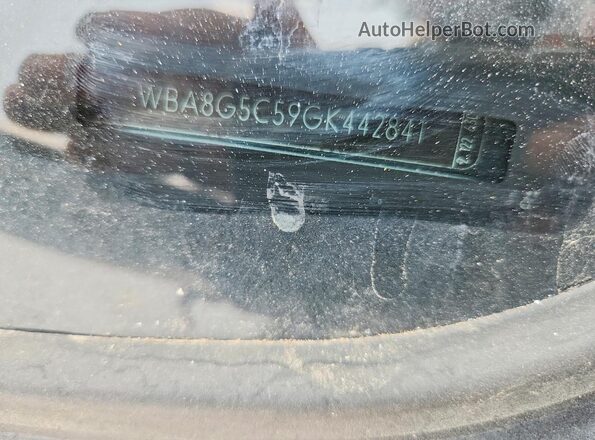WBA8G5C59GK442841 2016 BMW 3 SERIES Gray Вид підкапотного простору