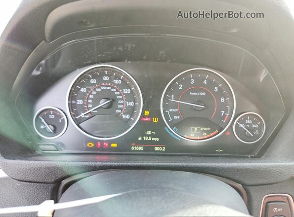 WBA8Z5C56GG500644 2016 BMW 3 SERIES Black Widok zestawu wskaźników