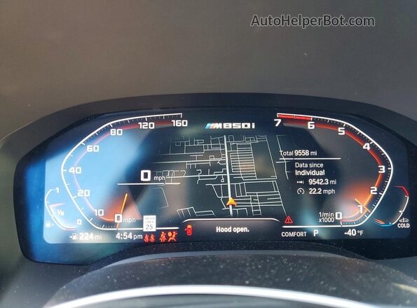 WBABC4C0XRCP92475 2024 BMW M8 Black Вид щитка приладів