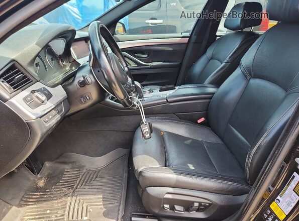 WBAFV3C55GD687271 2016 BMW 5 SERIES Black Вид салону спереду
