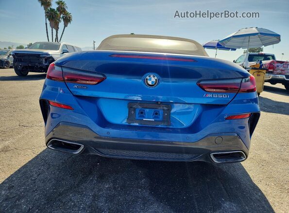 WBAFY4C57KBX39274 2019 BMW M8 Blue Widok z tyłu