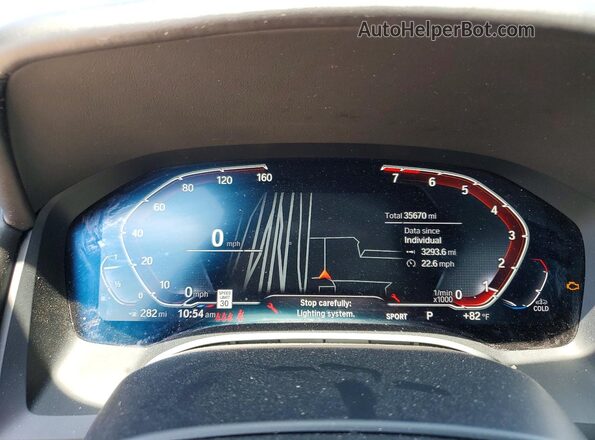 WBAGV2C02MCF68584 2021 BMW 8 SERIES Black Вид щитка приладів