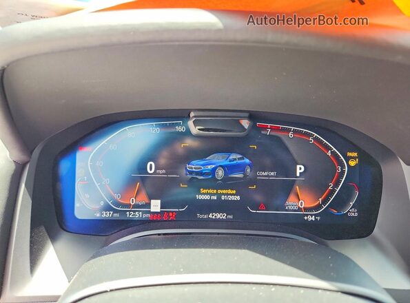 WBAGV4C0XPCM28649 2023 BMW 8 SERIES Синий Вид щитка приборов