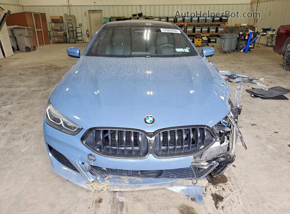 WBAGV8C02MCG42752 2021 BMW M8 Blue Front view