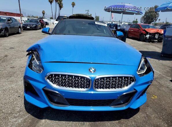 WBAHF3C06LWW54031 2020 BMW Z4 Blue Front view