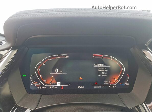 WBAHF3C5XKWW52664 2019 BMW Z4 Silver Вид щитка приладів