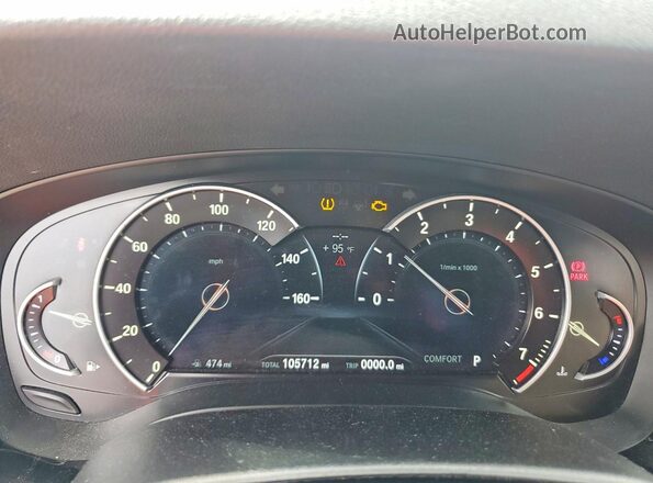 WBAJA5C31HG456271 2017 BMW 5 SERIES White Вид щитка приладів