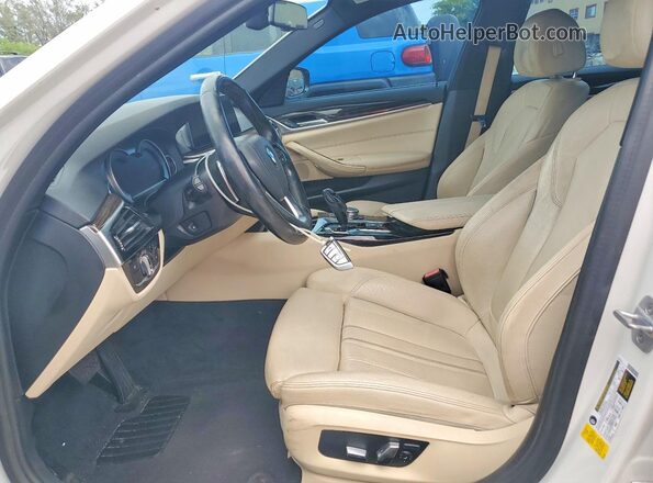 WBAJA5C31HG456271 2017 BMW 5 SERIES White Вид салону спереду