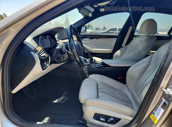 WBAJA5C33HG895679 2017 BMW 5 SERIES Tan Widok wnętrza z przodu