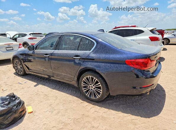 WBAJA5C36HG893988 2017 BMW 5 SERIES Blue Rear left