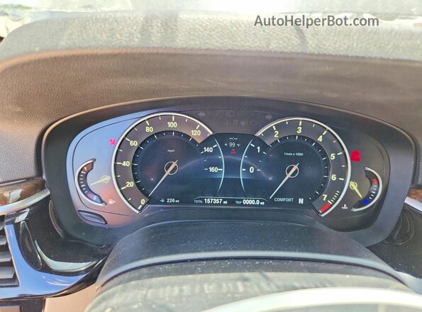 WBAJA5C36HG893988 2017 BMW 5 SERIES Blue Instrument cluster view