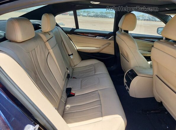 WBAJA5C36HG893988 2017 BMW 5 SERIES Blue Rear seats view