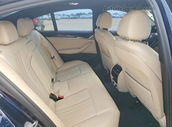 WBAJA5C39HG894391 2017 BMW 5 SERIES Blue Rear seats view