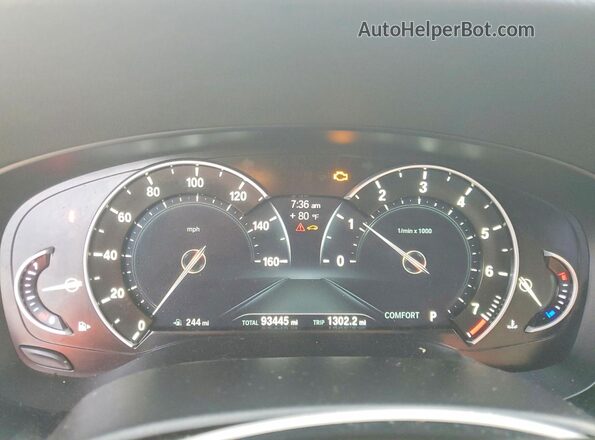 WBAJA5C39HG894391 2017 BMW 5 SERIES Blue Instrument cluster view