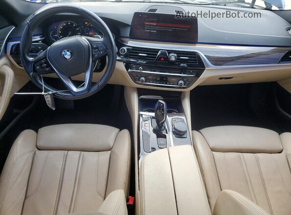 WBAJA5C39HG894391 2017 BMW 5 SERIES Blue Dashboard view