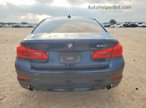 WBAJA5C39HG894391 2017 BMW 5 SERIES Blue Rear view