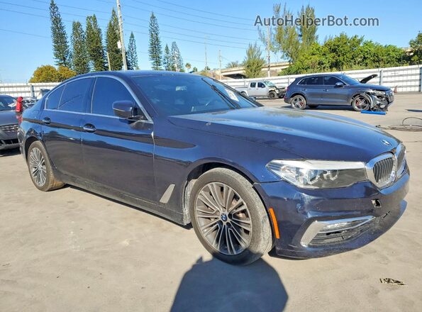 WBAJA5C51JWA38874 2018 BMW 5 SERIES Blue Przód prawy