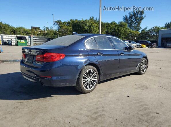 WBAJA5C51JWA38874 2018 BMW 5 SERIES Blue Tył prawy