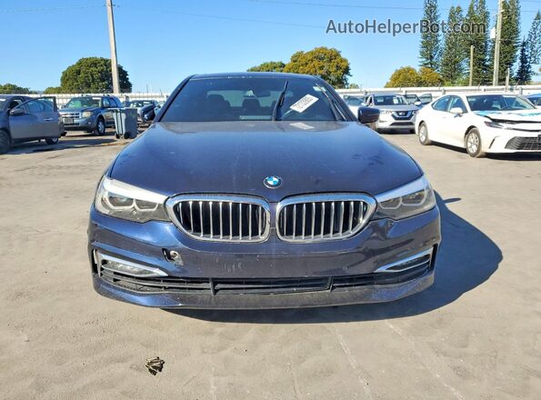 WBAJA5C51JWA38874 2018 BMW 5 SERIES Blue Widok z przodu