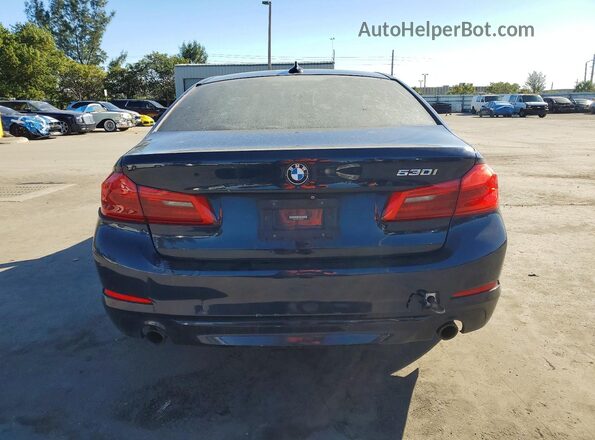 WBAJA5C51JWA38874 2018 BMW 5 SERIES Blue Widok z tyłu