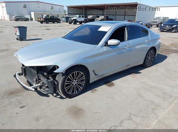 WBAJA5C53KWW43610 2019 BMW 5 SERIES Silver Przód lewy