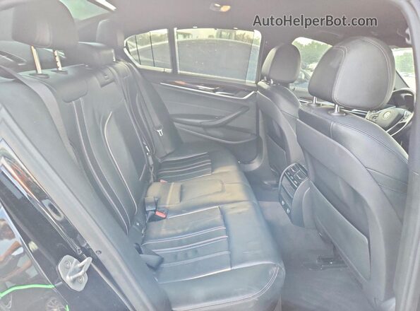WBAJA5C54JWA37038 2018 BMW 5 SERIES Black Widok tylnych siedzeń