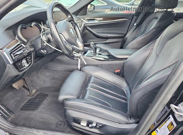 WBAJA5C54JWA37038 2018 BMW 5 SERIES Black Widok wnętrza z przodu