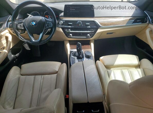 WBAJA5C54JWA38304 2018 BMW 5 SERIES Black წინა პანელის ხედი