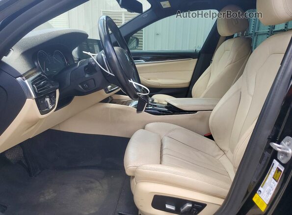 WBAJA5C54JWA38304 2018 BMW 5 SERIES Black წინა სალონის ხედი