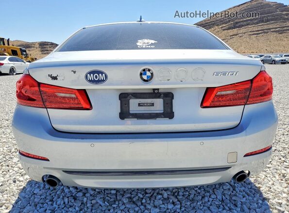 WBAJA5C54KWW07148 2019 BMW 5 SERIES Silver Вид ззаду