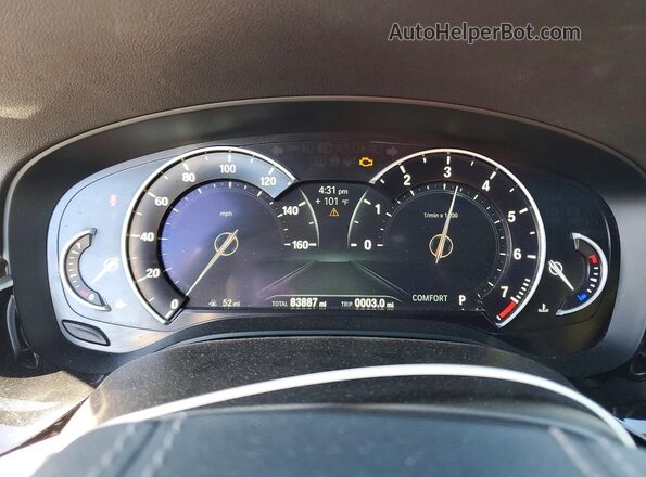 WBAJA5C59JWA36564 2018 BMW 5 SERIES White Instrument cluster view